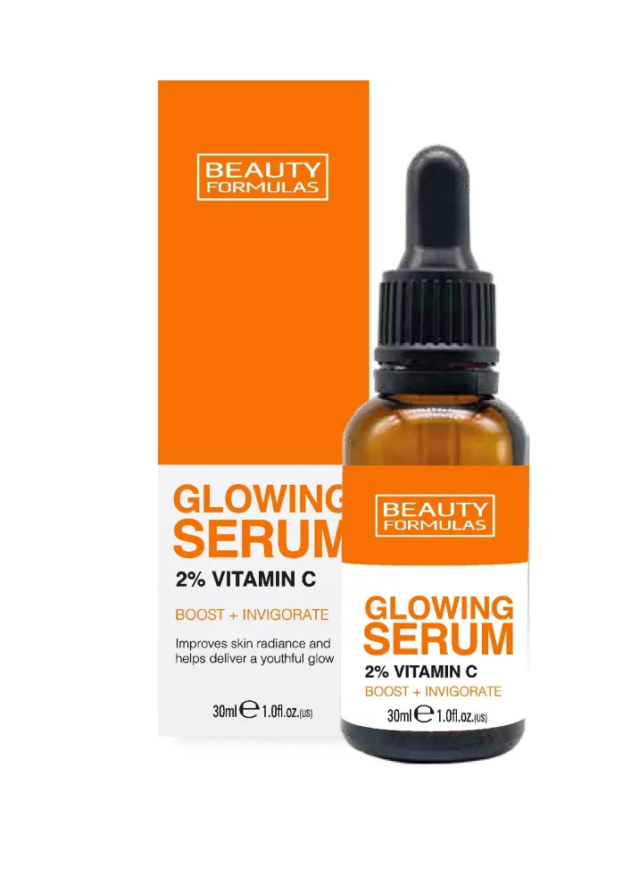 BEAUTY FORMULAS Brightening Face Serum - 2% Vitamin C 30ml - Veido serumas suteikiantis švytėjimą - Kosmetika