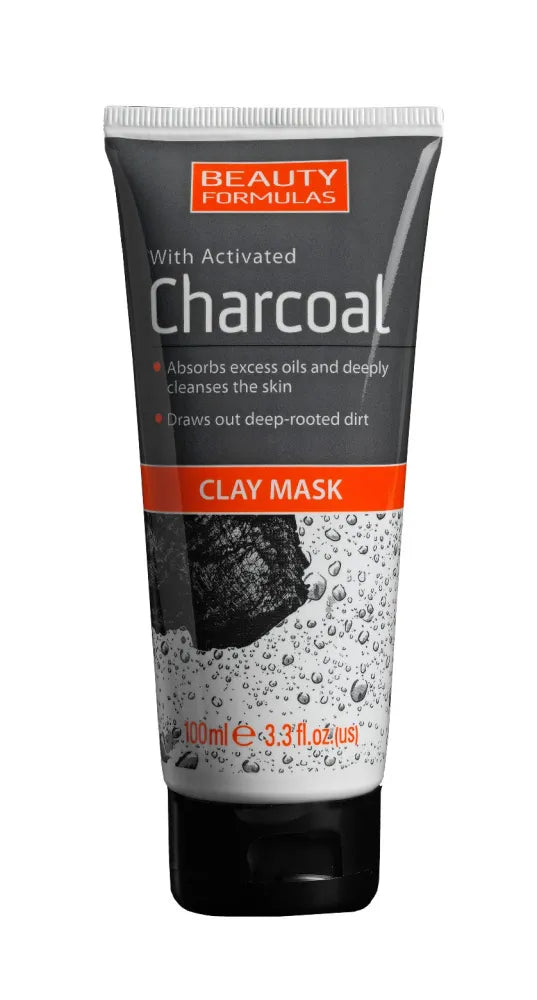 Beauty Formulas Charcoal GILUMINANČIŲ KERAMIKOS GILUMINIŲ VALYMO MOLIO KAUKE SU AKTYVUOTAIS ANGALIS 100ml - Kosmetika
