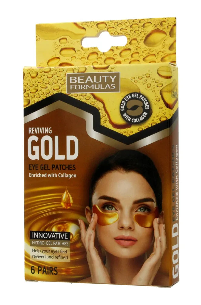 Beauty Formulas Gold Golden Eye Patches 1 pakelis - 6 porų - Kosmetika