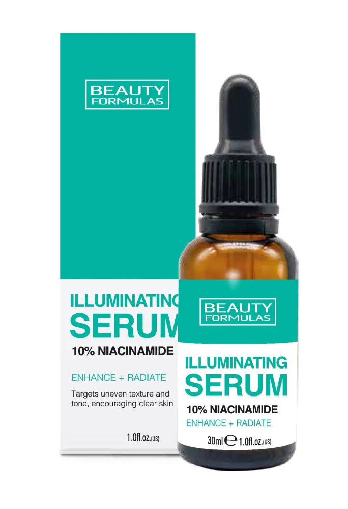 BEAUTY FORMULAS Illuminating Face Serum - 10% Niacinamide 30ml - Šviesinantis veido serumas - Kosmetika