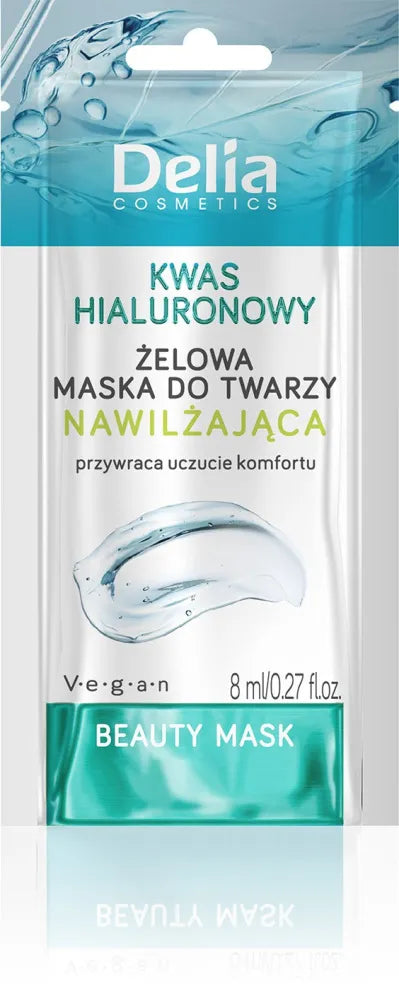 BEAUTY MASK - Dviejų krypčių kaukė - HYALUROIC ACID - GEL drėkinantis. euro pakelis 8ml k72 - Kosmetika