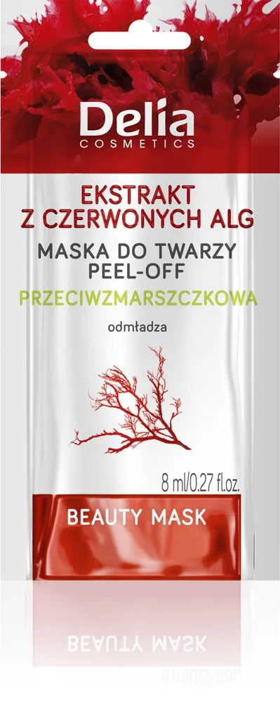 BEAUTY MASK - Veido kaukė - RAUDONŲJŲ DUMBLIŲ EKSTRAKTAS - NUIMAMA raukšlėms. euro pakelis 8ml - Kosmetika