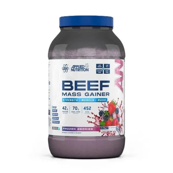 Beef Mass Gainer Frozen Berries - 3130g - Applied Nutrition - Sporto papildai