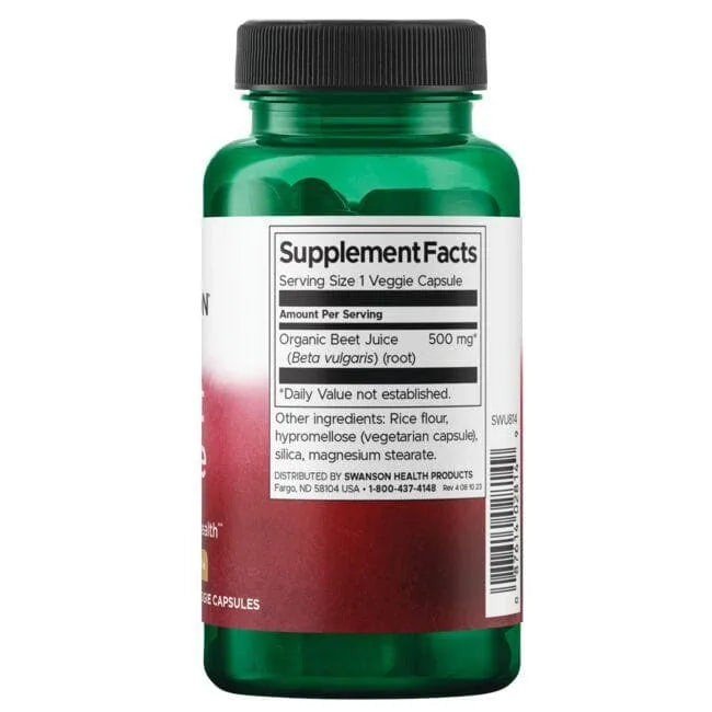 Beet Juice - 500 mg - N60 - Burokėlių sultys - Swanson - Papildai