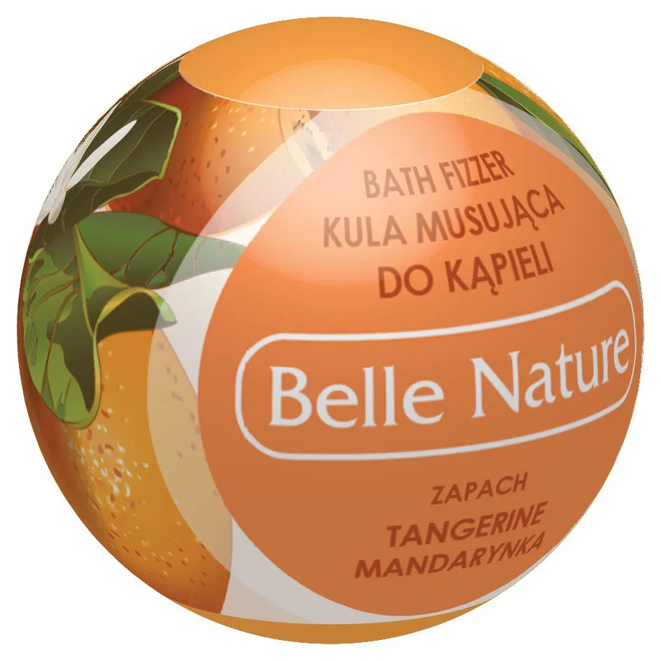BELLE NATURE Fizzy Bath Ball - mandarinų kvapas 50g - Kosmetika