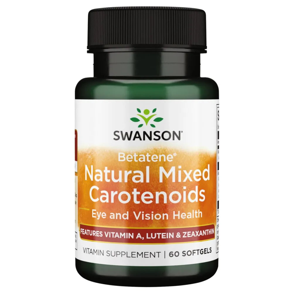 BETATENE NATURAL MIXED CAROTENOIDS 60 SGELS - Swanson - Papildai