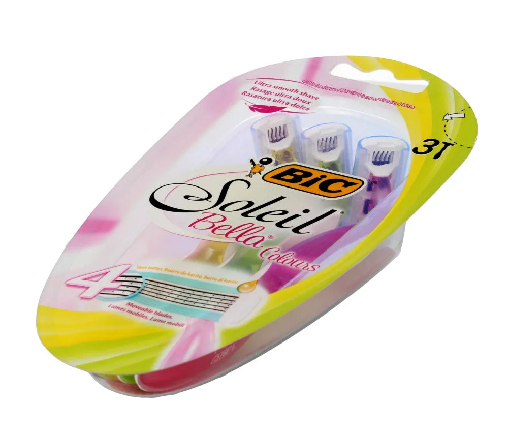 Bic Soleil Bella Colours skutimosi peilis 4 1op.-3vnt. - Kosmetika