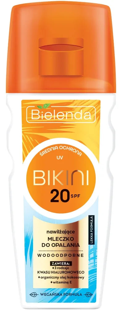 Bielenda Bikini Drėkinamasis Įdegio Pienas SPF20 175ml - Kosmetika