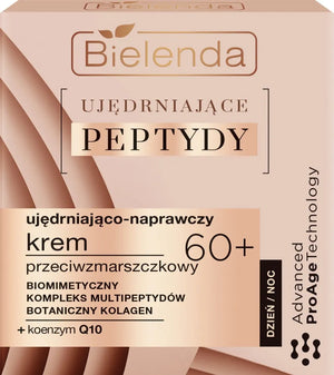 Bielenda Firming Peptides 60+ Stangrinantis - Atkuriantis Kremas nuo Raukšlių Dienai ir Nakčiai 50ml - Kosmetika