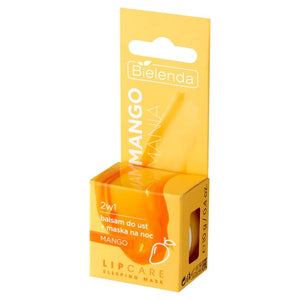 BIELENDA Lip Care Lūpų balzamas + Naktinė kaukė 2in1 Mango Mania 10g - Kosmetika