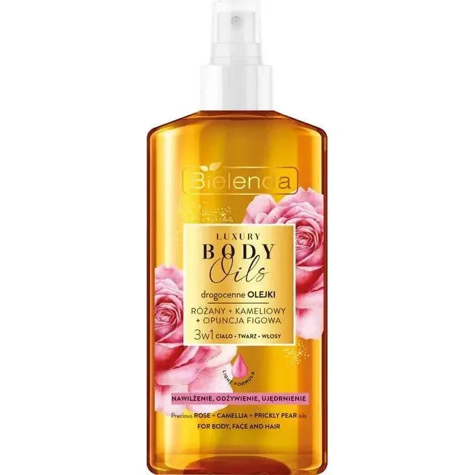 BIELENDA LUXURY BODY OIL 3in1 aliejus Rožė + Kamelija - Kosmetika