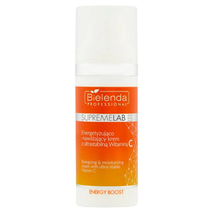 BIELENDA PROFESSIONAL Supremelab Energy Boost Energizuojanti ir drėkinanti kremas su stabilia vitaminu C 50 ml