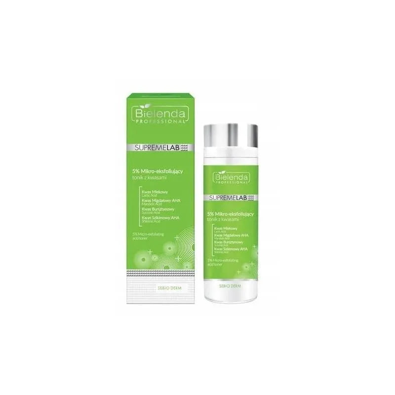 BIELENDA PROFESSIONAL Supremelab Tonikas su mikrošveičiamaisiais rūgštimis 5% 200 ml - Kosmetika