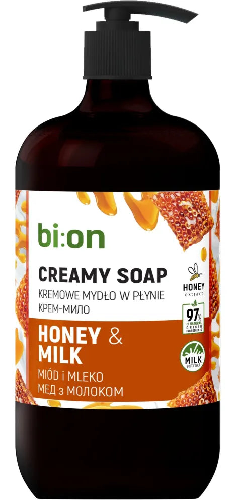 BIO NATURELL Cream liquid soap with pump Honey and Milk 946 ml - Higiena