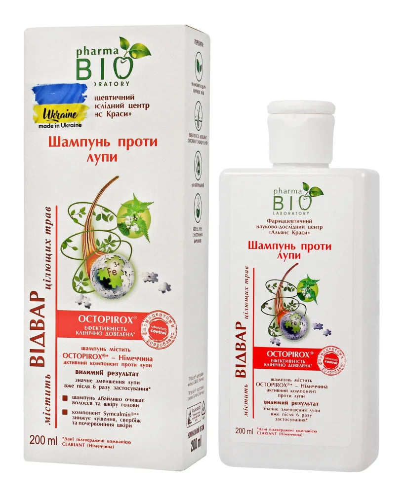 Bio Pharma Laboratory Anti-Dandruff šampūnas su varnalėšų ekstraktu 200 ml - Kosmetika