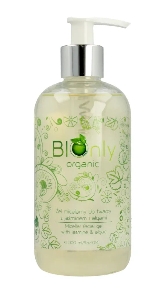 BIOnly Organic Micellar Gel for Face with Jasmine and Algae 300ml veidui su jazminais ir dumbliais - Kosmetika