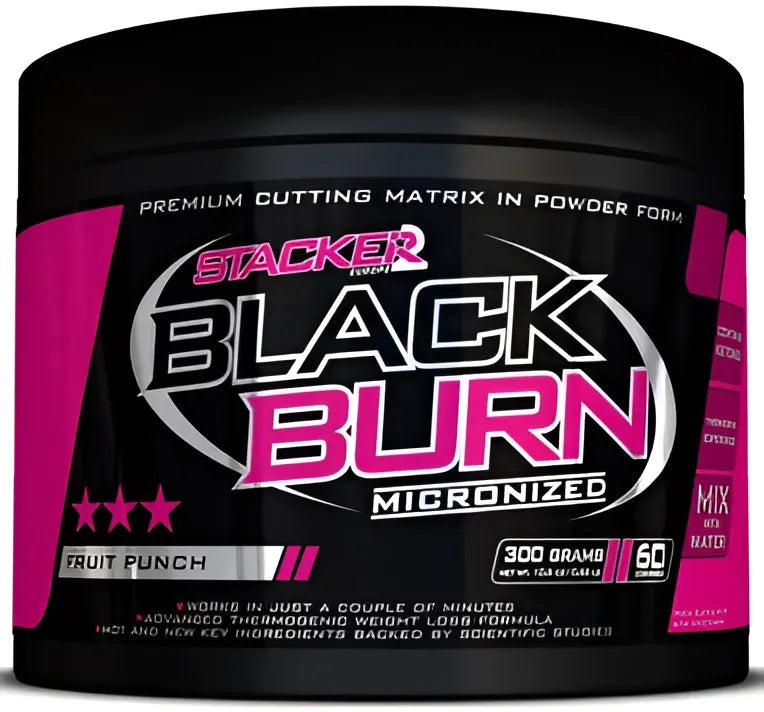 Black Burn Micronized Fruit Punch - 300g - Stacker2 Europe - Sporto papildai