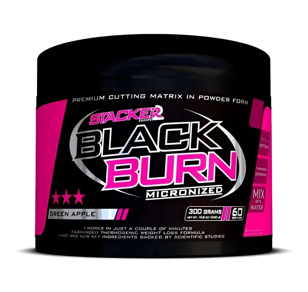 Black Burn Micronized Green Apple - 300g - Stacker2 Europe - Sporto papildai