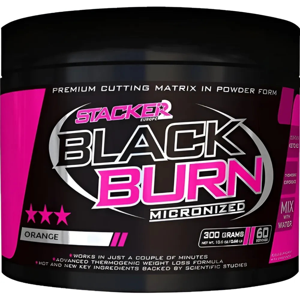 Black Burn Micronized Orange - 300g - Stacker2 Europe - Sporto papildai