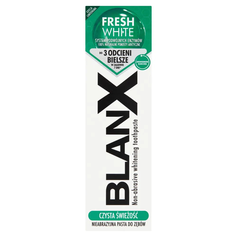 BLANX Whitening Refreshing Toothpaste Šviežias Baltas 75ml - Kosmetika