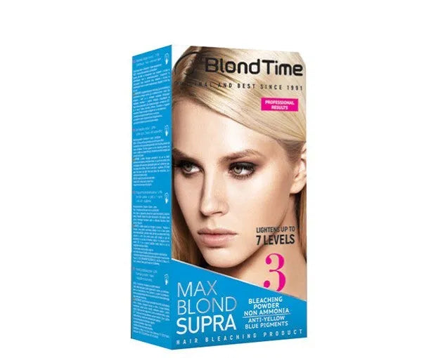 BLOND TIME 3 Lightener for hair up to 7 tones - Max Blonde Supra 120 ml. - Kosmetika