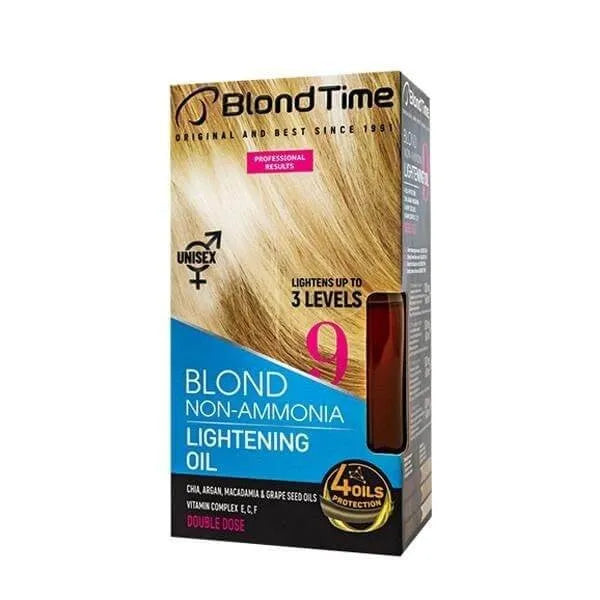 BLOND TIME 9 Brightening Oil for ammonia-free hair (up to 3 tones) with vitamin E C and F 180ml - Kosmetika
