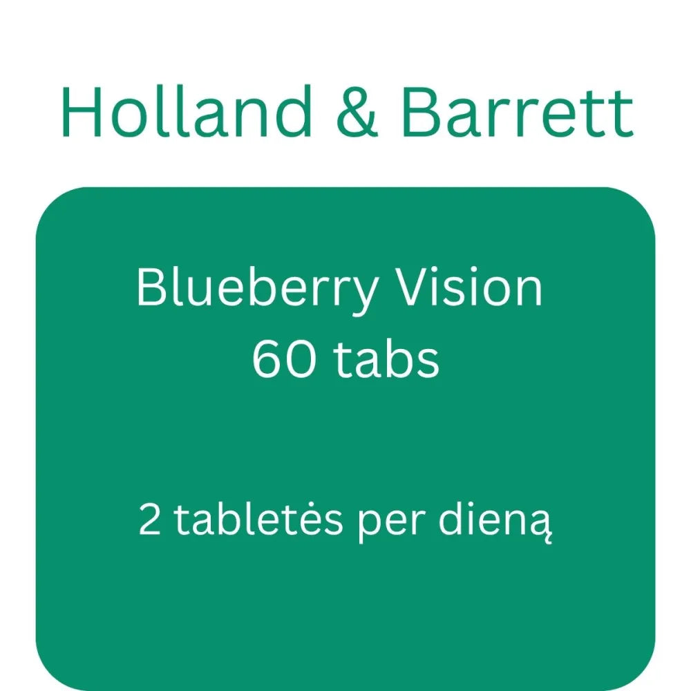 Blueberry Vision - 60 tablets - Holland & Barrett - Papildai
