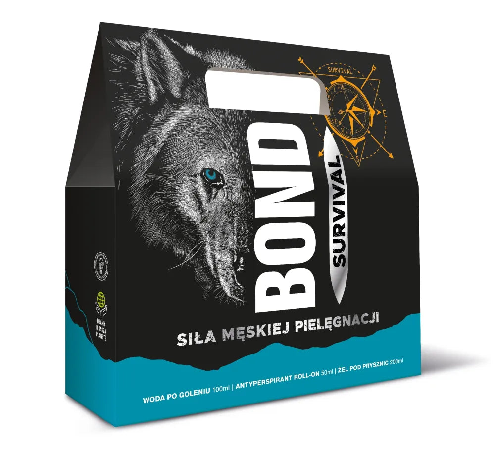 BOND Išgyvenimo Vyrų dovanų rinkinys - Aftershave 100 ml + Antiperspirantas 50 + Dušo gelis 200 - Kosmetika