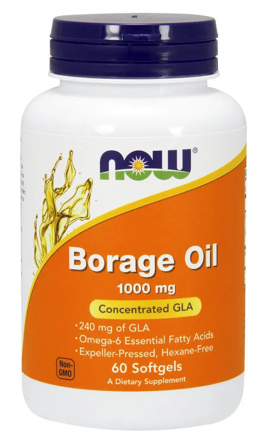 Borage Oil 1000mg - 60 softgels - NOW Foods - Papildai