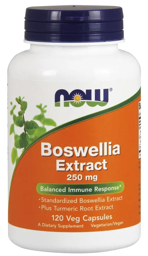 Boswellia Extract Plus Turmeric Root 250mg - 120 vcaps - NOW Foods - Papildai