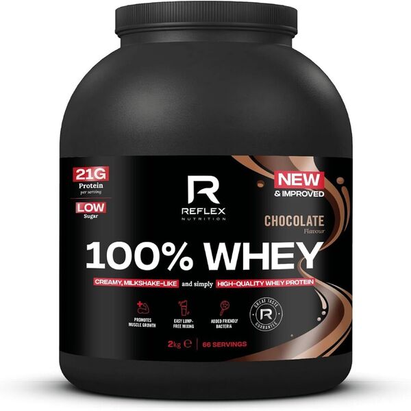 100% Whey, Chocolate - 2000g - Reflex Nutrition