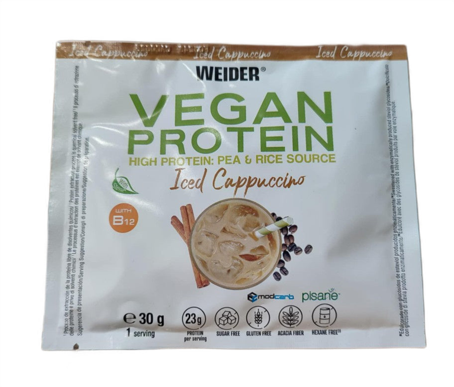 Vegan Protein, Iced Cappuccino - 30g (1 serving) - Weider
