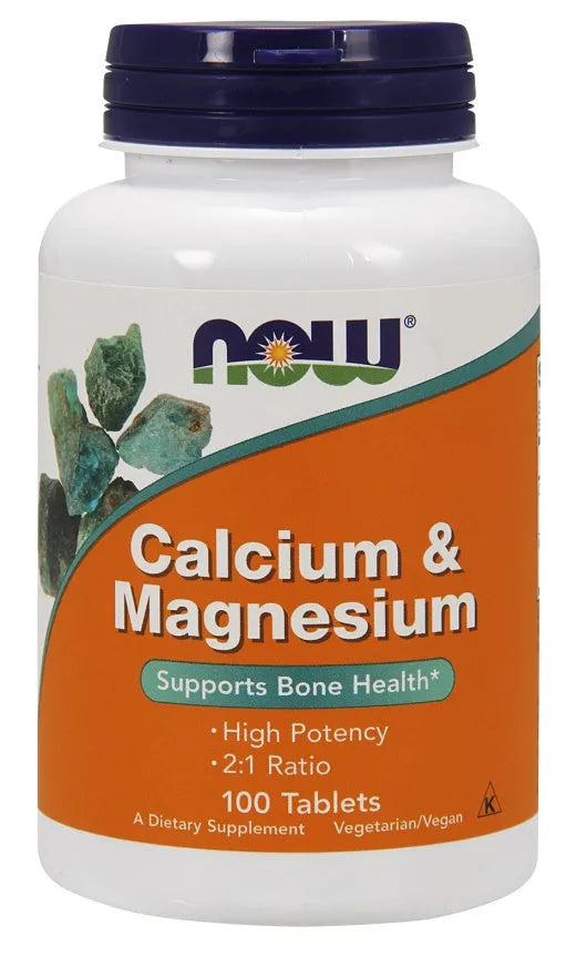 Calcium & Magnesium - 100 tablets - NOW Foods - Papildai