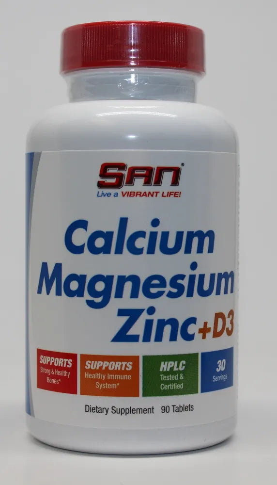Calcium Magnesium Zinc + D3 - 90 tablets - SAN - Sporto papildai