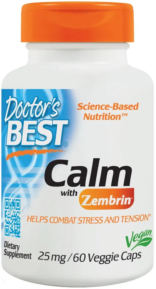 Calm with Zembrin 25mg - 60 vcaps - Doctor’s Best - Papildai