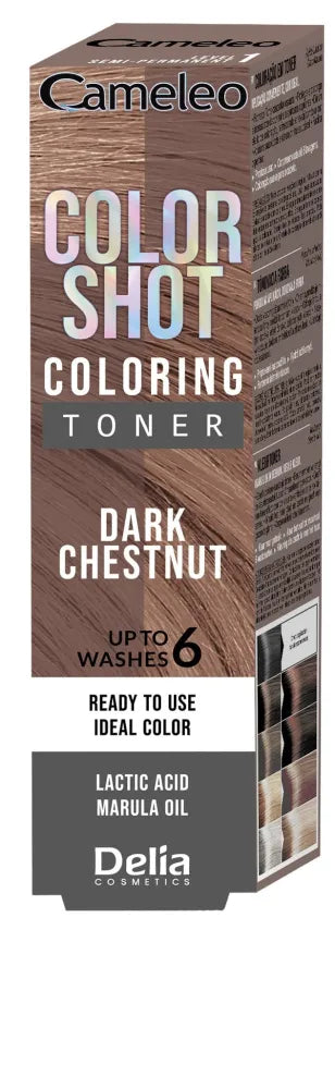 CAMELEO - COLOR SHOT TONER Tamsus kaštonas d/wło tūbelė 60ml - Kosmetika