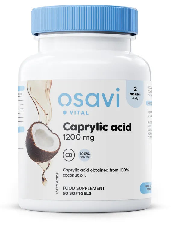 Caprylic Acid 1200mg - 60 softgels - Osavi - Papildai