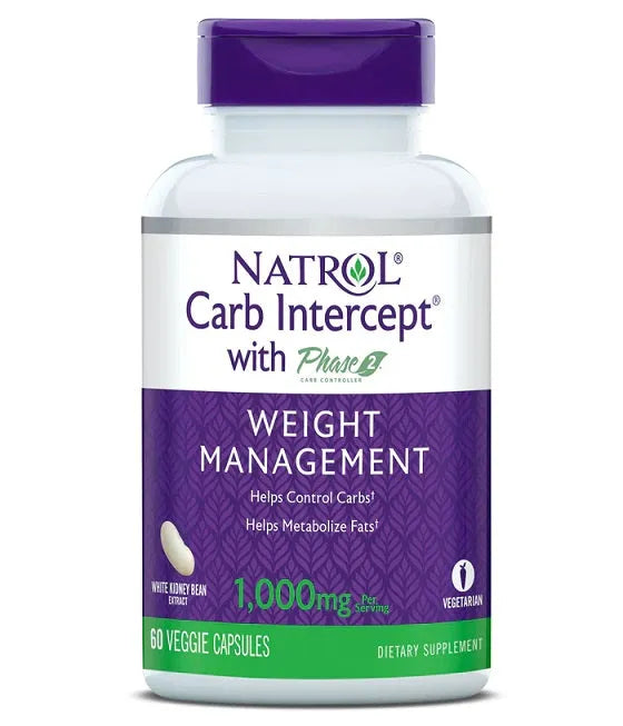 Carb Intercept with Phase 2 - 60 vcaps - Natrol - Papildai