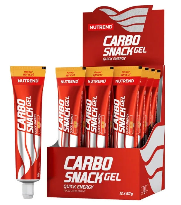 Carbosnack Tube Apricot - 12 x 50g - Nutrend - Sporto papildai