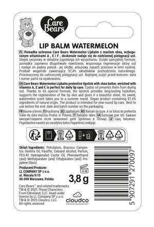 Care Bears Watermelon Protective Lip Balm - Vaikui ir mamai