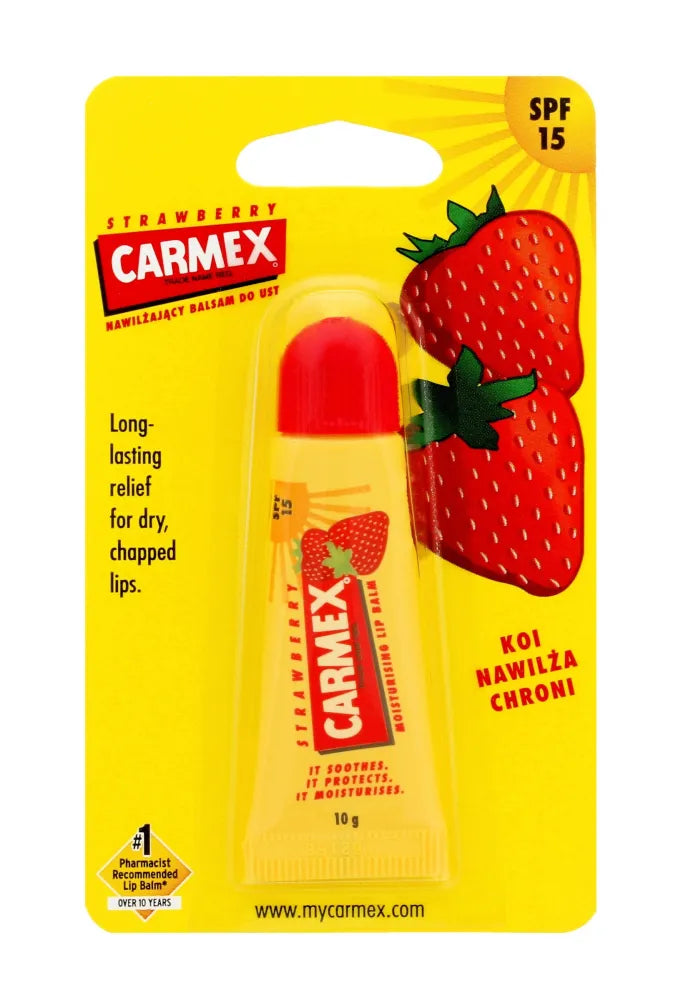 Carmex Protective lūpų balzamas tūbelėje braškių 10g - Kosmetika
