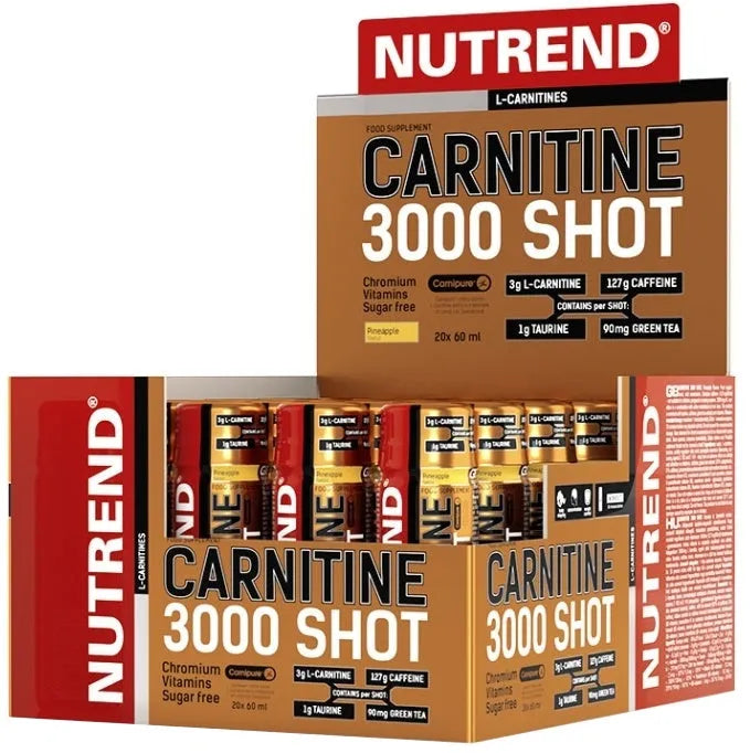 Carnitine 3000 Shot Orange - 20 x 60 ml. - Nutrend - Sporto papildai