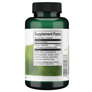 Cascara Sagrada - 450 mg - N100 - Šventa žievė - Swanson - Papildai