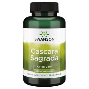 Cascara Sagrada - 450 mg - N100 - Šventa žievė - Swanson - Papildai
