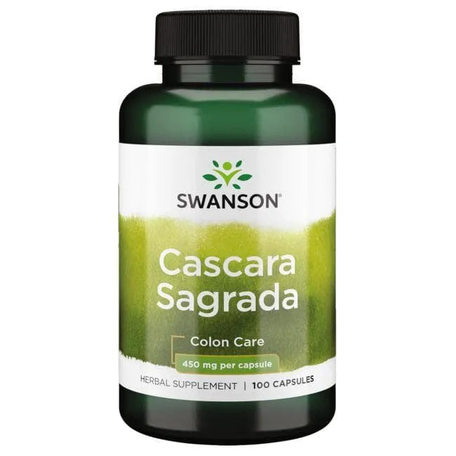 Cascara Sagrada - 450 mg - N100 - Šventa žievė - Swanson - Papildai