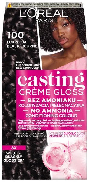 Casting Creme Gloss Dažymo kremas Nr. 100 Juodasis 1 vnt. - Kosmetika