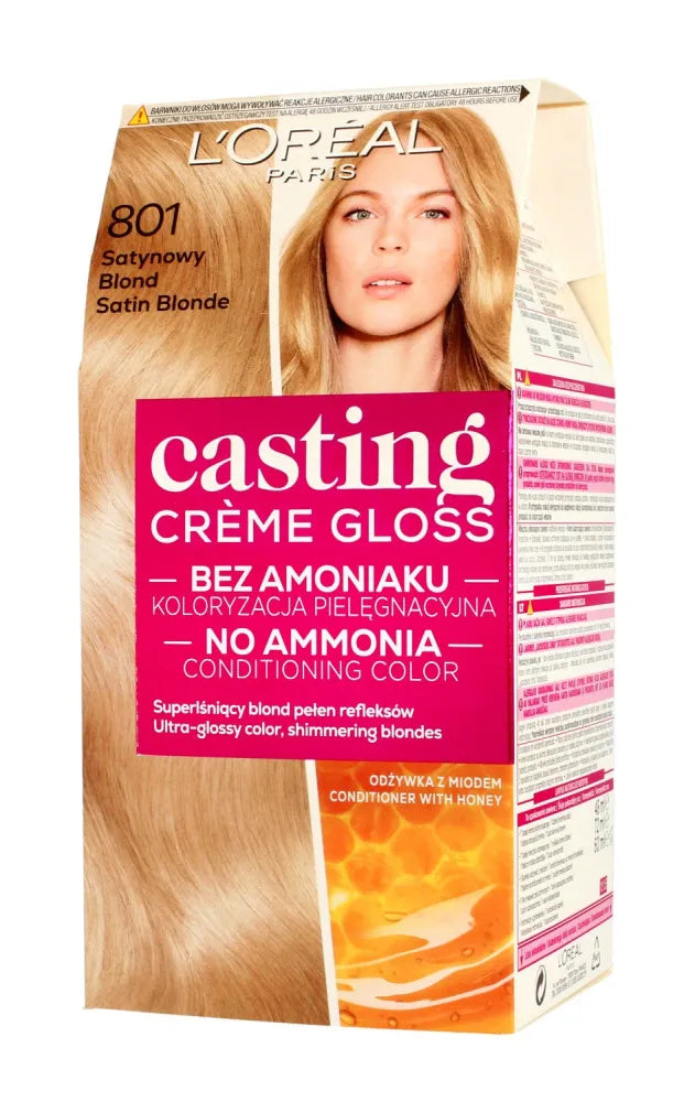 Casting Creme Gloss Dažymo kremas Nr. 801 Satino šviesiaplaukis 1 vnt. - Kosmetika