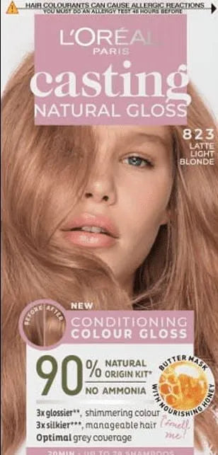 Casting Natural Gloss Coloring Cream Nr. 823 Latte Šviesus Blondinas 1op. - Kosmetika