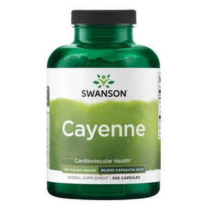 Cayenne - 40,000 Capsaicin - 450 mg - N300 - Kajenas - Swanson - Papildai