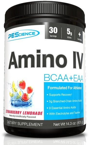 Amino IV, Strawberry Lemonade - 405g - PEScience